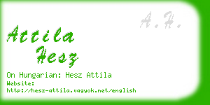 attila hesz business card